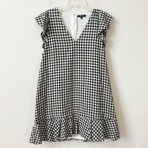 Madewell Gingham short sleeve v neck light 100% cotton dress Sz 14